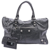 Balenciaga city grey leather handbag