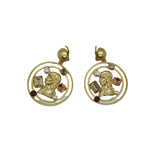 Oscar De La Renta gold crystal earrings
