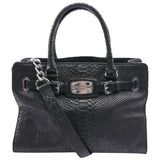 Michael Kors hamilton black leather handbag