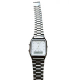 Casio silver steel watch