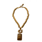 Chanel cc gold metal necklaces