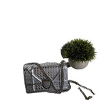 Dior diorama silver patent leather clutch bag