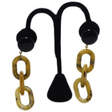 Prada ecru plastic earrings