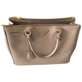 Prada galleria camel leather handbag