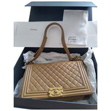 Chanel boy camel leather handbag