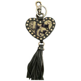 Miu Miu black leather bag charms