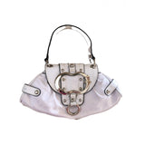 Guess white cloth clutch bag