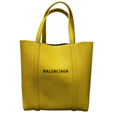 Balenciaga everyday yellow leather handbag