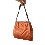 Marni orange silk handbag