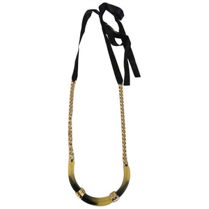 Marni khaki metal necklaces