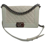 Chanel boy beige leather handbag