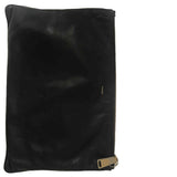 Jil Sander black leather clutch bag