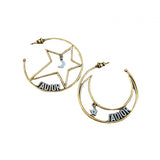 Dior j'adior metallic metal earrings