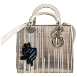 Dior lady dior metallic leather handbag