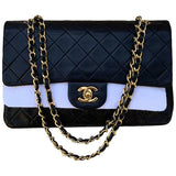Chanel timeless/classique black leather handbag