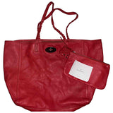 Mulberry red leather handbag