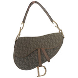 Dior saddle green cloth handbag