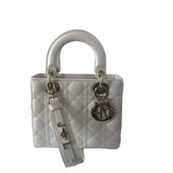 Dior my lady dior ecru leather handbag