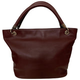 Lancel french flair burgundy leather handbag