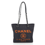 Chanel deauville blue denim - jeans handbag