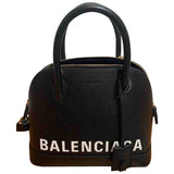 Balenciaga ville top handle black leather handbag