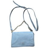 Mcm blue leather handbag