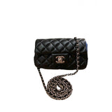 Chanel timeless/classique black leather handbag
