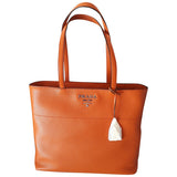 Prada orange leather handbag