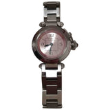 Cartier pasha pink steel watch