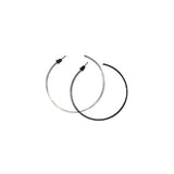 Non Signé / Unsigned créoles silver metal earrings