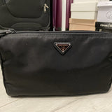 Prada Tessuto  Black Cloth Clutch bag