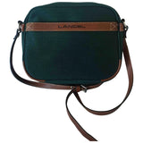 Lancel green cloth handbag