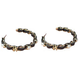 Chanel cc gold metal earrings