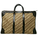 Dior brown cloth travel bag