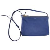 Celine trio blue leather handbag