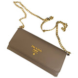 Prada beige leather handbag