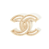 Chanel cc gold metal pins & brooches