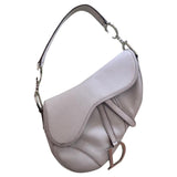 Dior saddle white leather handbag