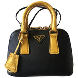 Prada promenade black leather handbag