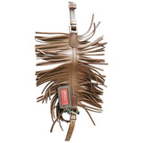 Prada brown leather bag charms