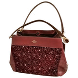 Coach burgundy leather handbag