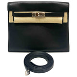 Hermès kelly danse black leather handbag
