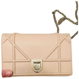 Dior diorama beige leather handbag