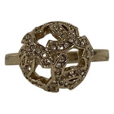 Chanel cc silver metal rings