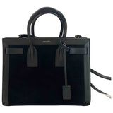 Saint Laurent sac de jour black suede handbag