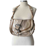Dior saddle metallic leather handbag