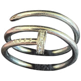 Cartier juste un clou silver white gold rings