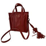 Balenciaga bazar bag red leather handbag