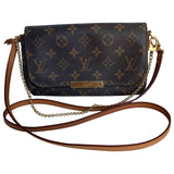 Louis Vuitton favorite brown cloth handbag