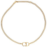 Dior monogramme gold metal necklaces